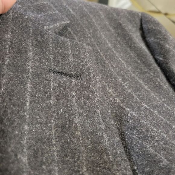 Paul Stuart Men's Dark Grey Striped Wool Blazer Size 41 XL - Picture 4 of 13